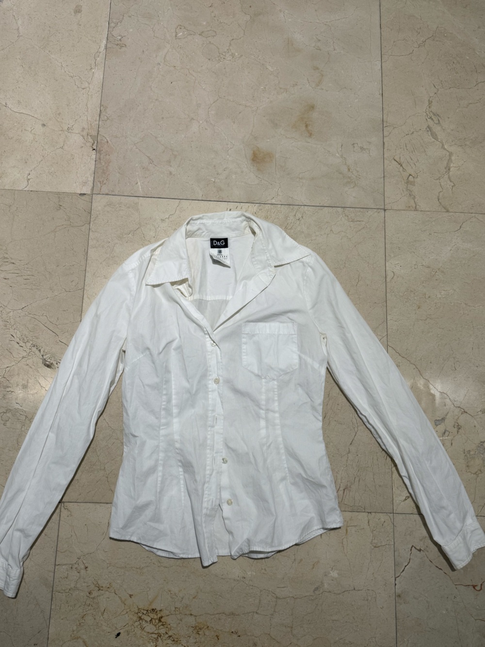 Vintage Dolce & Gabbana (D&G) White Button-Up Shirt